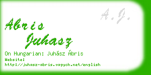 abris juhasz business card