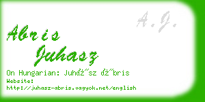 abris juhasz business card